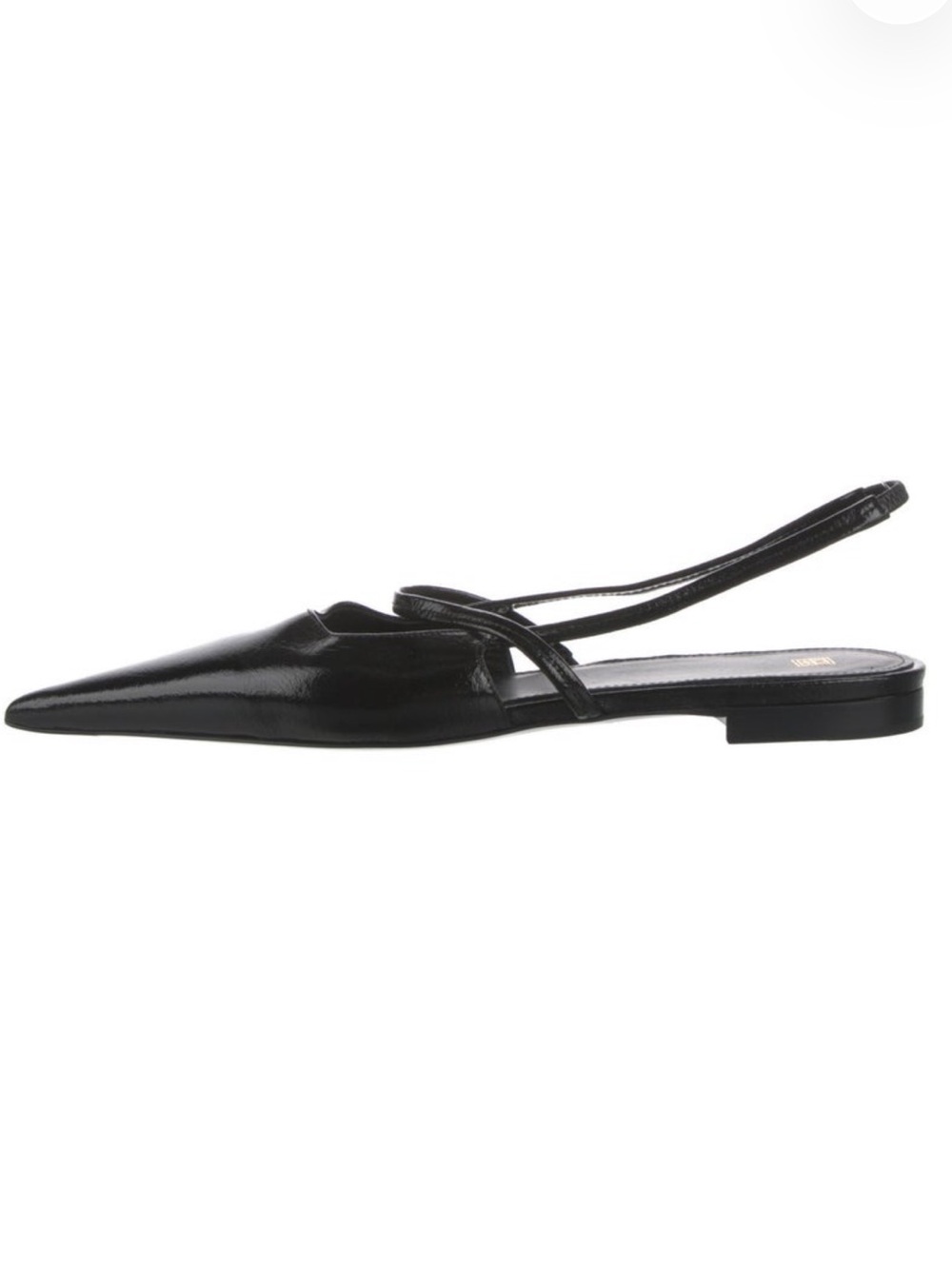Toteme Black Patent Pointed Slingback Flats